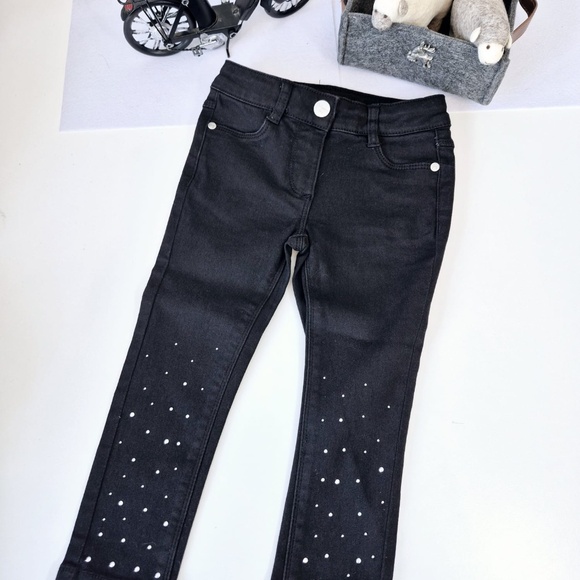 Black Jeans with Pearl Details - Picture 1 of 4